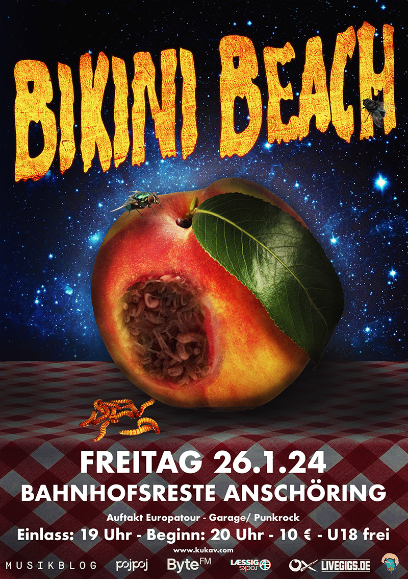 Bannerbild 26.1.2024 Livekonzert – BIKINI BEACH